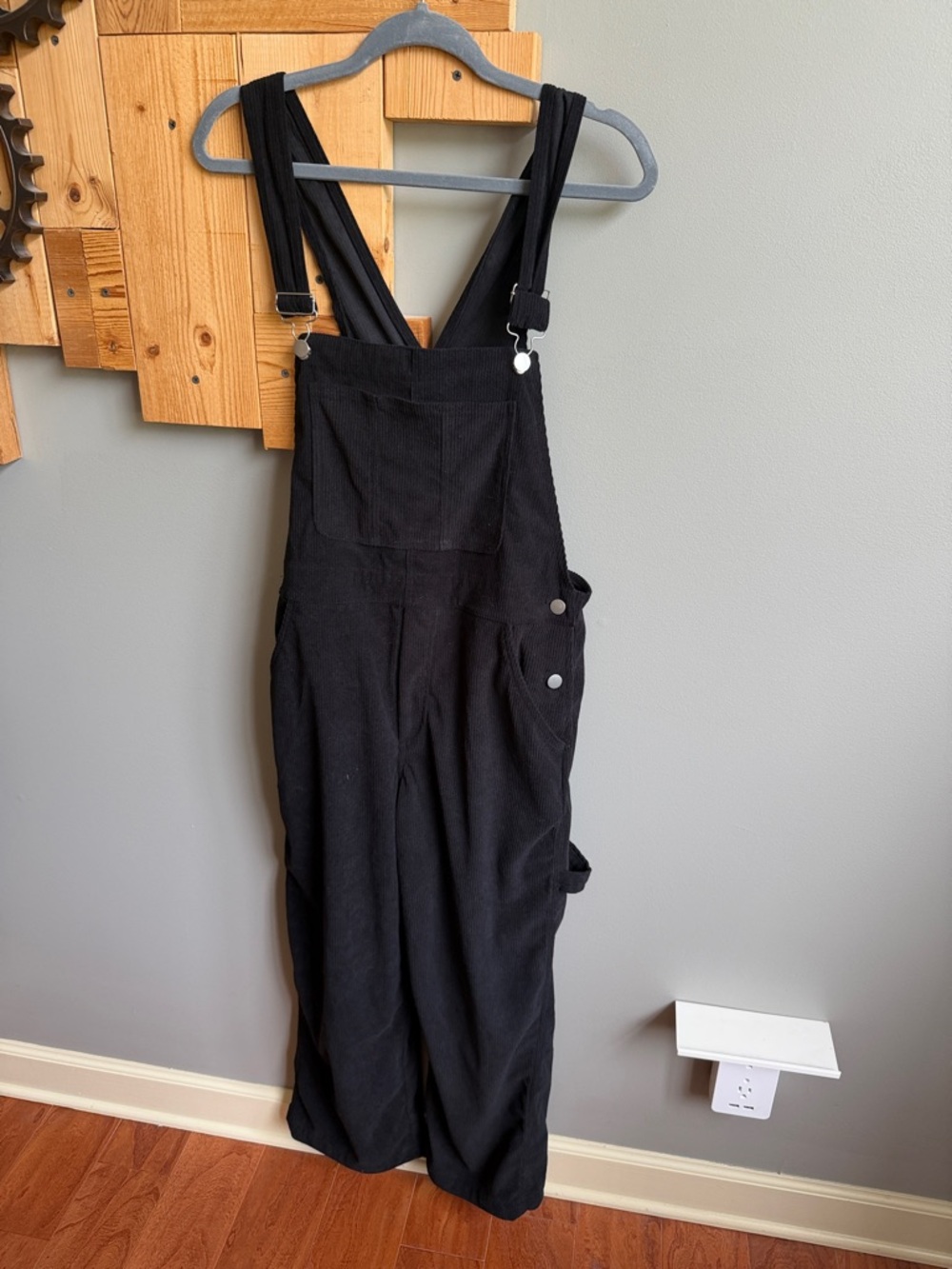 Black Corduroy Overalls